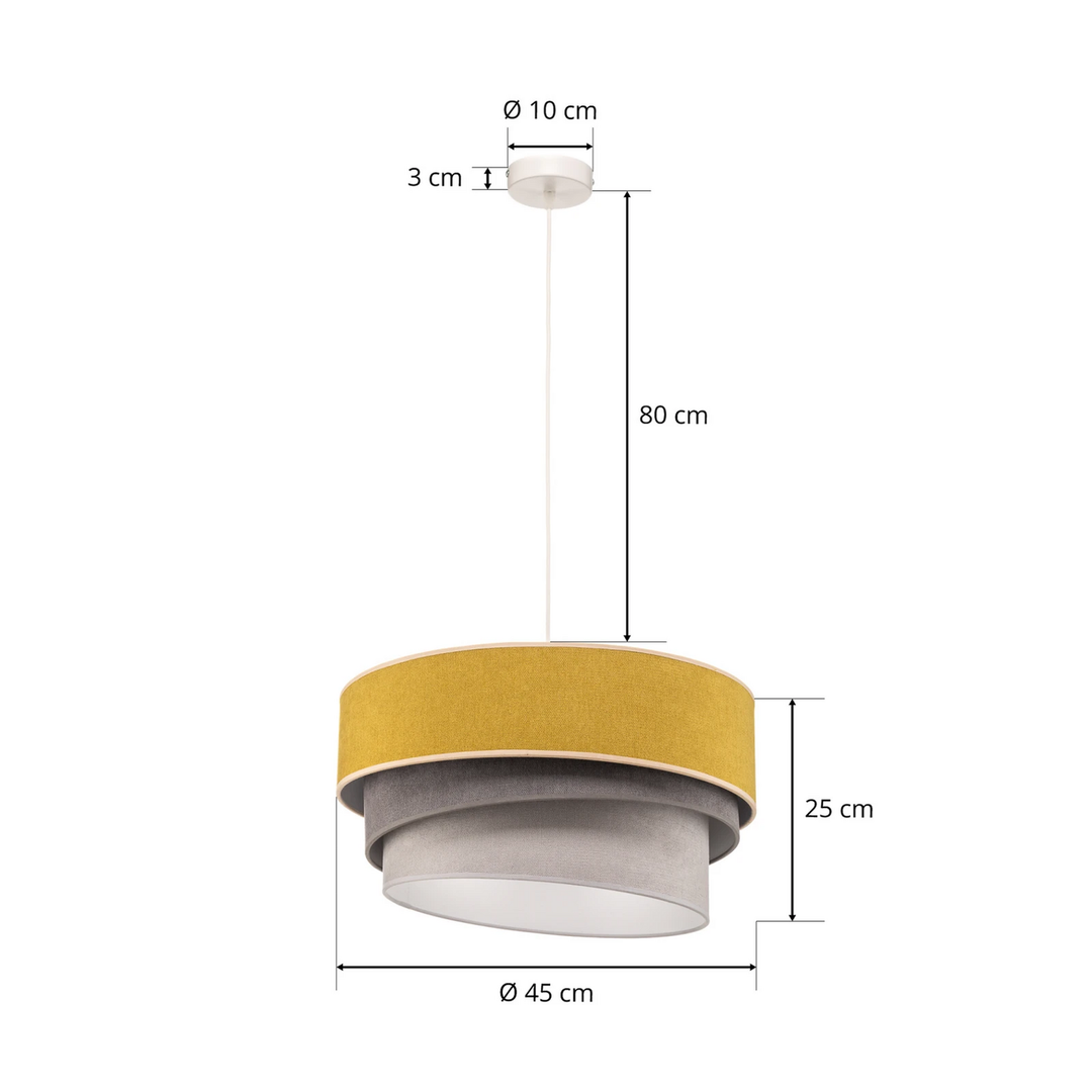 Duolla Hängeleuchte Pastell Trio Hängelampe Pendelleuchte Senf Siehe Text B-Ware - 2616504