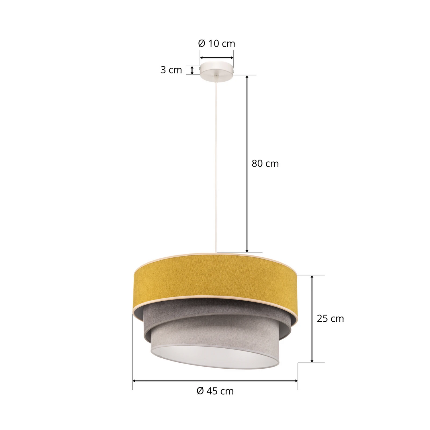 Duolla Hängeleuchte Pastell Trio Hängelampe Pendelleuchte Senf Siehe Text B-Ware - 2616504