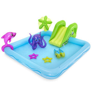 Bestway Play Centre Inflatable Swimming Pool with Slide Fantastic Aquarium - 6942138973686