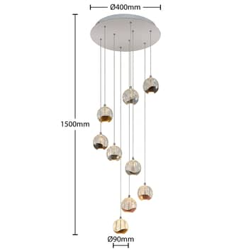Lucande Hayley LED-Pendellampe Hängeleuchte Hängelampe Leuchte Lampe neunflam295