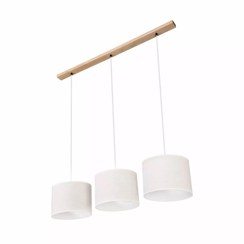 Britop Hängeleuchte Canvas Leinenschirme Hängelampe Leuchte Lampe Dreiflammig706 B-Ware