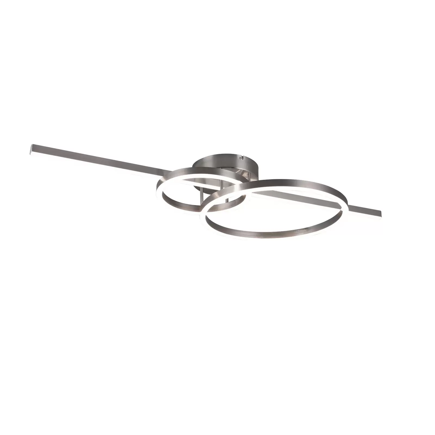 B-Ware Trio Lighting Led Deckenleuchte Montilla 3 Flammig Remote Nickel Deckenlampe