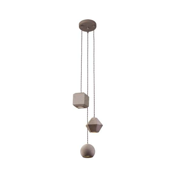 Nowodvorski Lighting Hängeleuchte Hängelampe Geometric Iii Aus Beton Dreiflammig B-Ware - 5903139969598