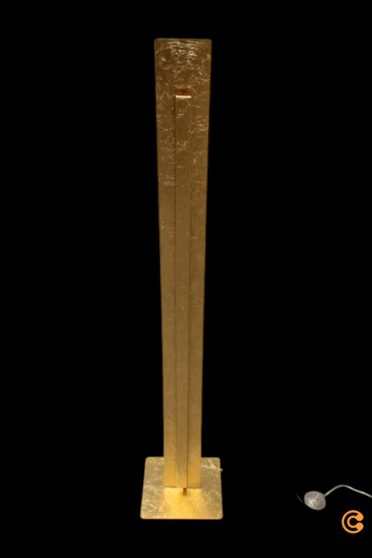 B-Ware Paul Neuhaus Stehleuchte Standlampe Led Nevis Blattgoldoptik Gold Stahl Beleucht