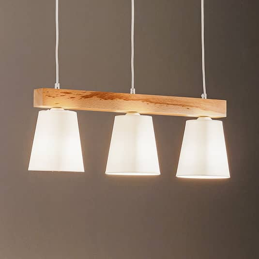 Euluna Pendelleuchte Pendellampe Lampe Aldonn Mit Textilschirm Dreiflammig 60 W B-Ware