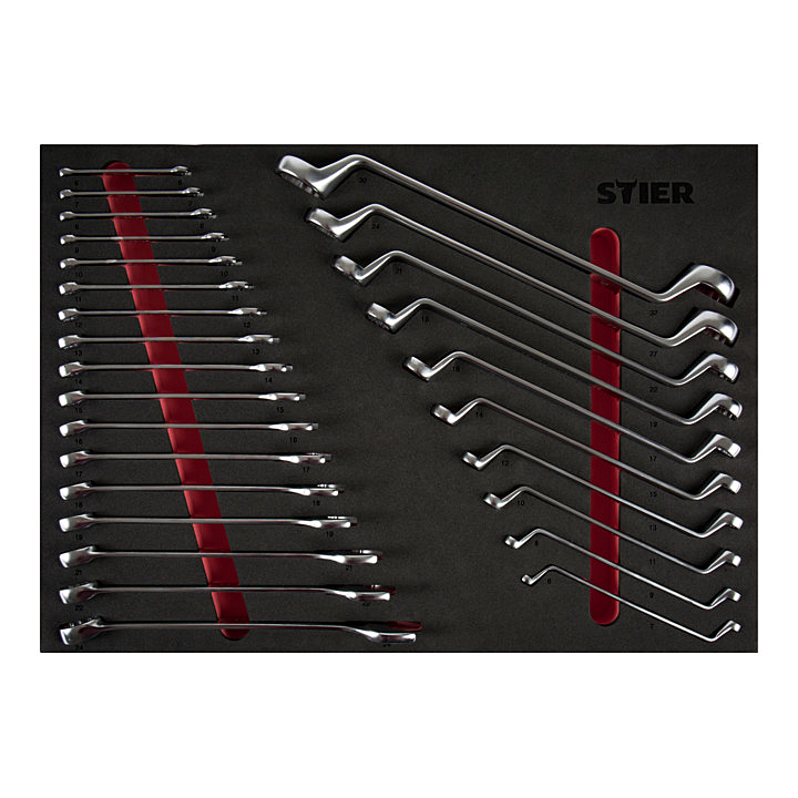 B-Ware Stier Ringmaulschlüsselsatz Doppelringschlüssel Werkzeug Chrom Vanadium 27 Tlg. - 4260438998249