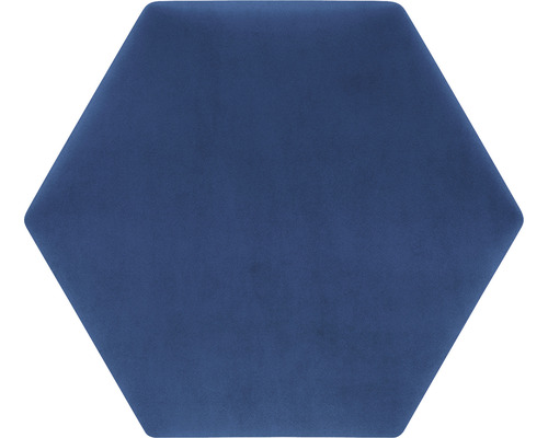 Mollis Wandkissen Riviera Hexagon dunkelblau Samt-Optik 29 x 34cm Kissen 3 STÜCK