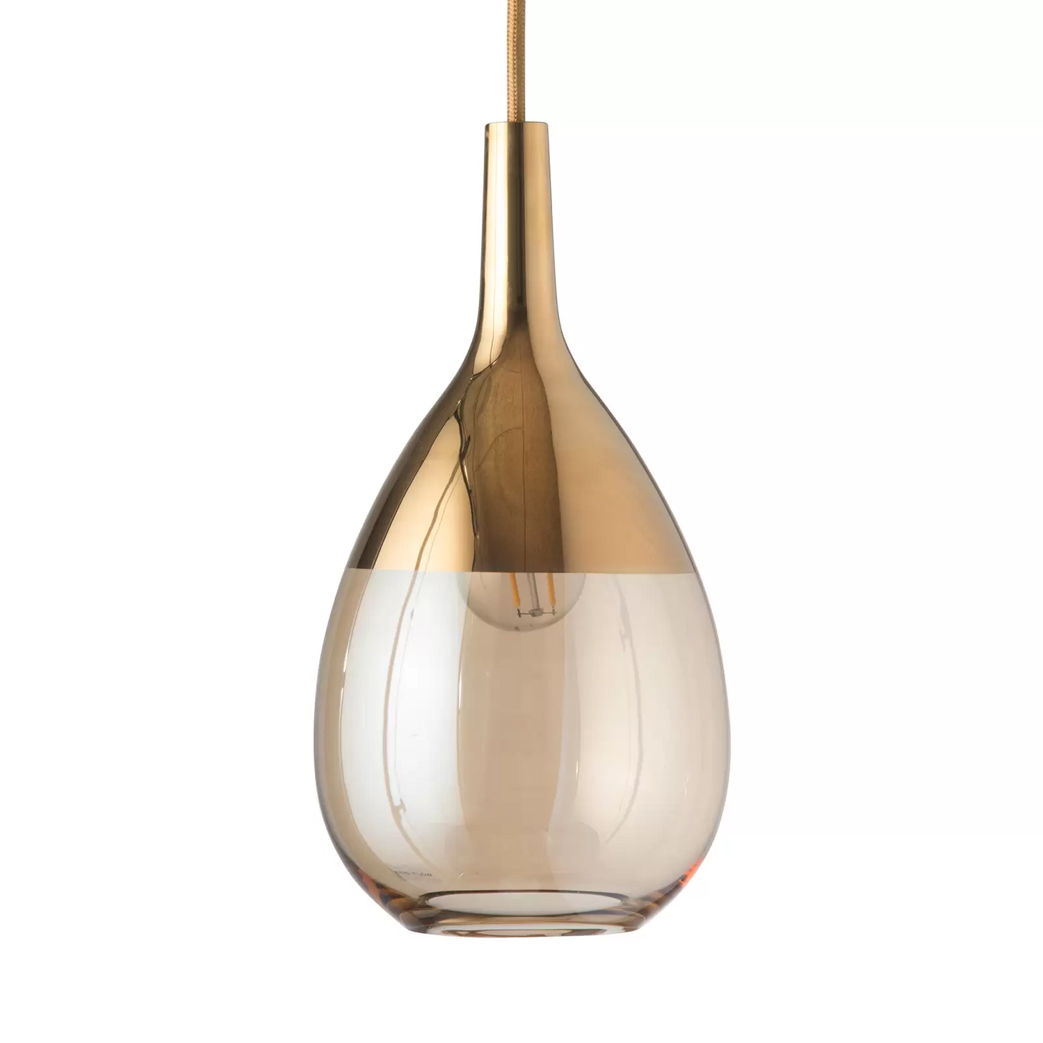B-Ware Ebb & Flow Lute S Pendellampe Hängeleuchte Hängelampe Leuchte Gold Gold Rauch