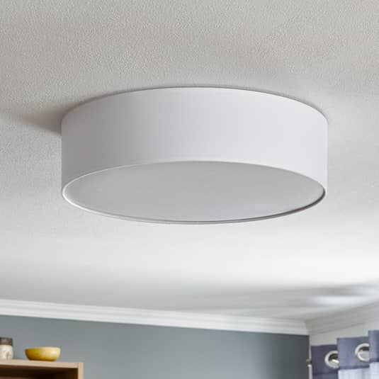 Plafonnier Euluna de catégorie B, lampe de plafond, luminaire, Rondo, blanc, ø 50 cm, IP20, E27, 15 W