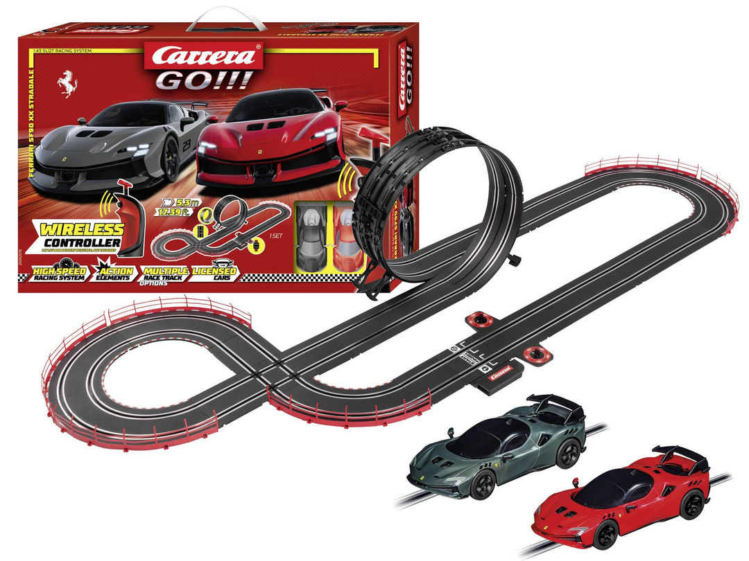 Carrera 20062578 Go!!! Ferrari Supercar Power Start Set Rennbahn Set 2 Autos B-Ware