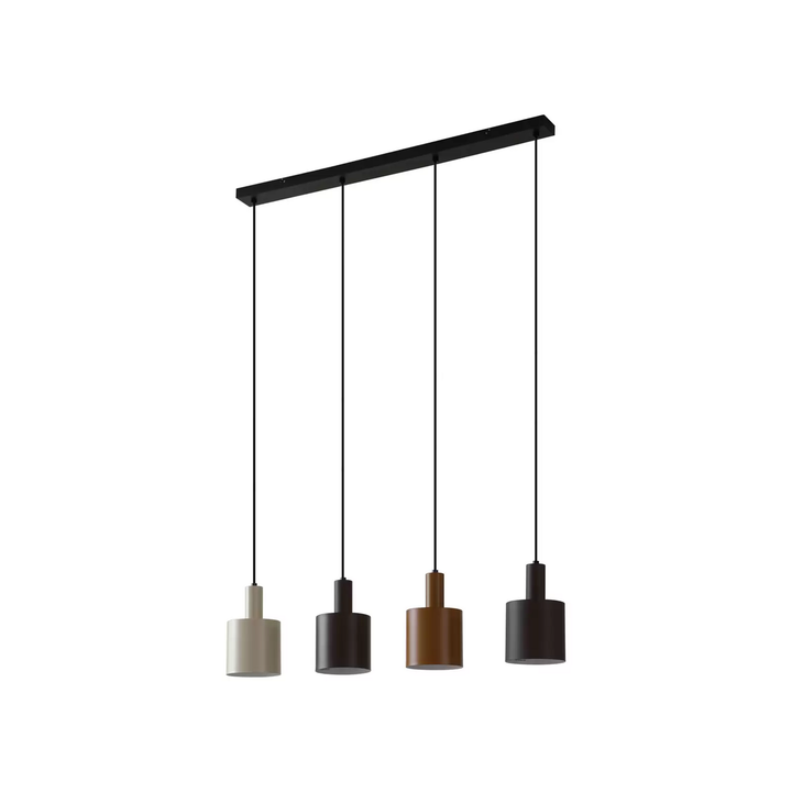 Lindby Hängeleuchte Ovelia schwarz/braun/beige Hängelampe Lampe Pendelleuchte