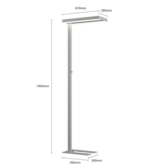 Arcchio Dimmbare LED-Office-Stehleuchte Stehlampe Lampe Leuchte Logan 4.000 K