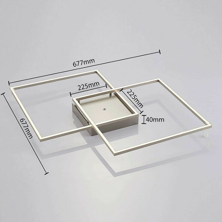Lindby Mirac Led Deckenlampe Deckenlampe Wohnzimmerlampe 17 W Dimmer Stahl Weiß B-Ware - 4251096519686