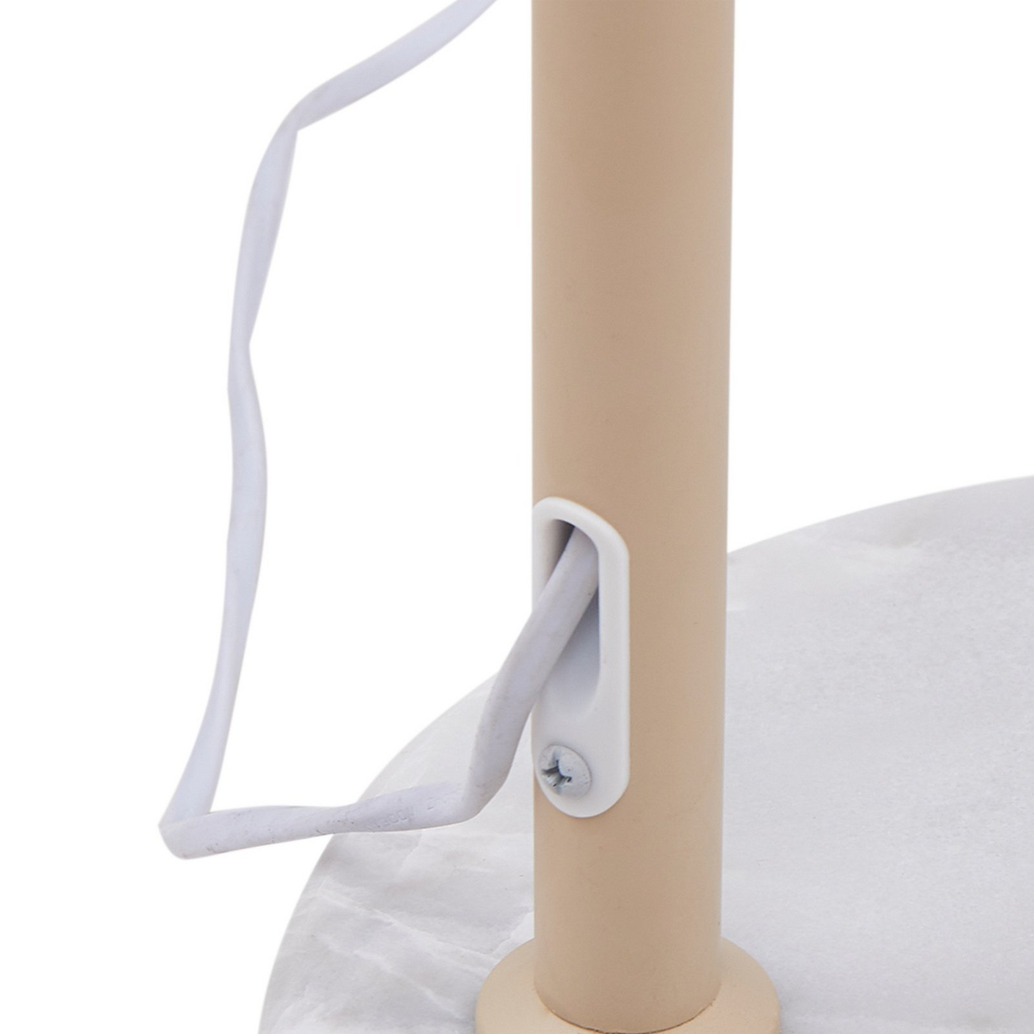 B-Ware Lindby Stehlampe Tonka Beige Metall Marmor 180 Cm E27 Stehleuchte Lampe Leuchte