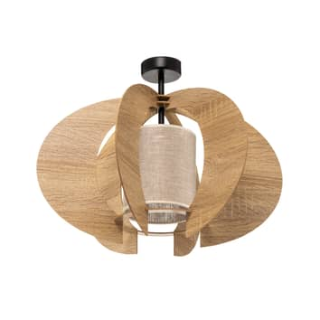 SIGMA Deckenleuchte Modern C M Deckenlampe Leuchte Lampe mit Holz-Lamellen Ø50cm