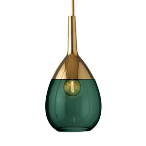 B-Ware Ebb & Flow Lute S Pendellampe Gold Efeugrün Pendelleuchte Lampe Leuchte Spot