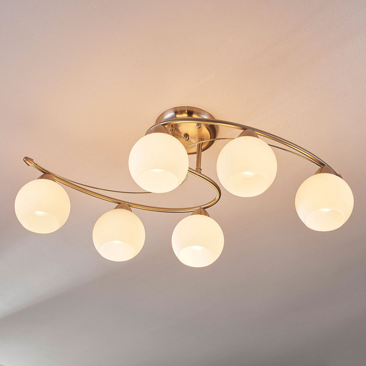 Lindby Esszimmer-Deckenlampe Deckenlampe Lampe Leuchte Svean Licht E14 6-flammig