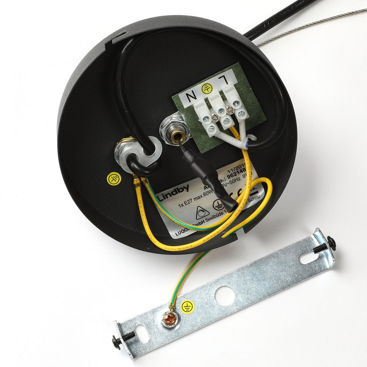 Lindby Pendelleuchte Emilienne Deckenlampe Hängeleuchte Lampe1 Flmg E27 Schw520 B-Ware