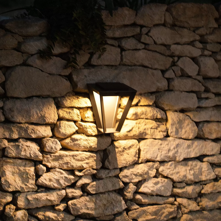 Les Jardins LED-Solarwandleuchte Metro Wandleuchte Wandlampe LED mit Sensor grau