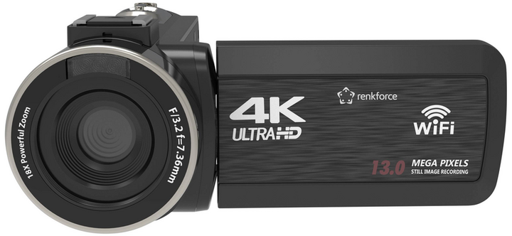 Renkforce Rf 5798910 4 K Camcorder 7.6 Cm 3 Zoll 13 Megapixel Siehe Text/Foto B-Ware