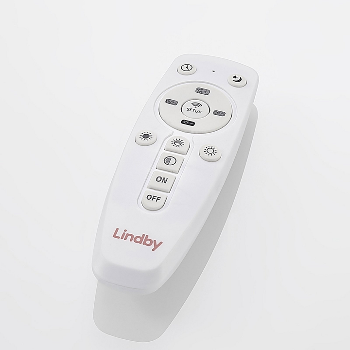 Lindby Nelios LED-Deckenlampe Deckenlampe Lampe Leuchte CCT 36 W schwarz weiß