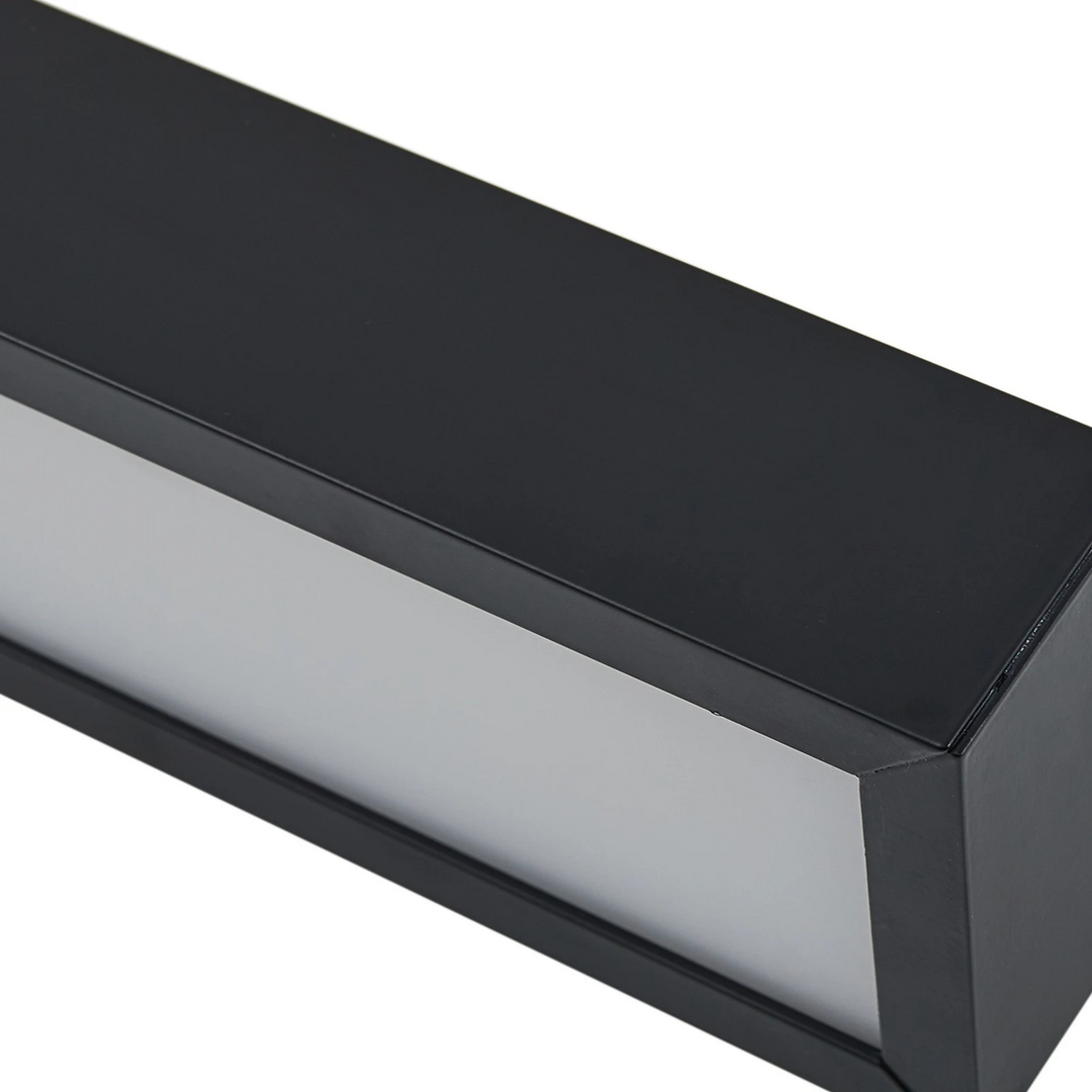 Lucande LED-Spiegelleuchte Zafira Wandleuchte Wandlampe schwarz Alu 90 cm IP44