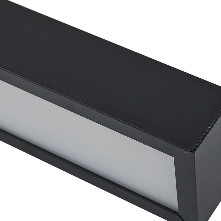 Lucande LED-Spiegelleuchte Zafira Wandleuchte Wandlampe schwarz Alu 90 cm IP44