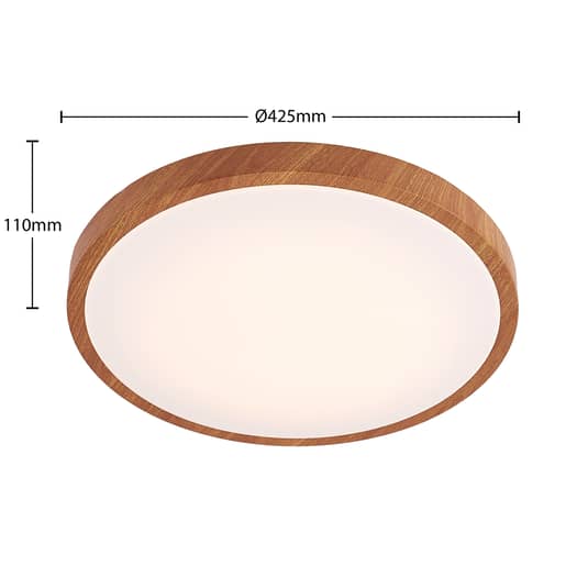 Lindby Deckenleuchte Deckenlampe LED Lampe Mynte Holz hell Kunststoff warmweiß - 4251911700404