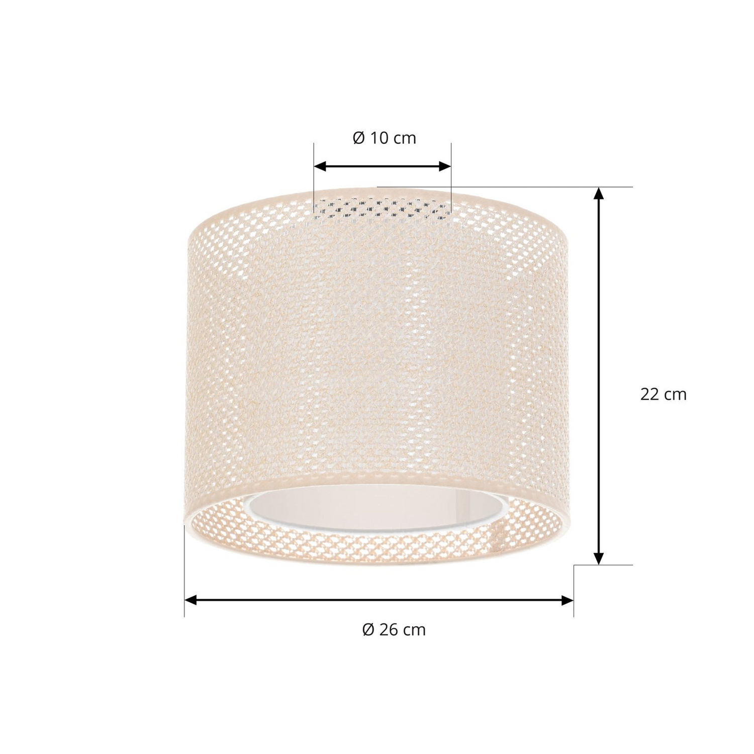B-Ware Lindby Soula Deckenleuchte Deckenlampe Deckenlicht Leuchte Lampe Stoff ø 26167