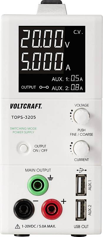 Voltcraft TOPS-3205 Labornetzgerät Netzgerät Labornetzteil Netzteil Labor 100W