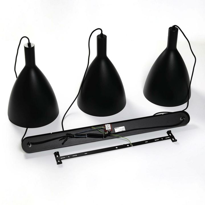 Arcchio Arthuria Hängeleuchte Pendelleuchte Deckenlampe Lampe 3 Fl. Schwarz E27 B-Ware - 4251096577990