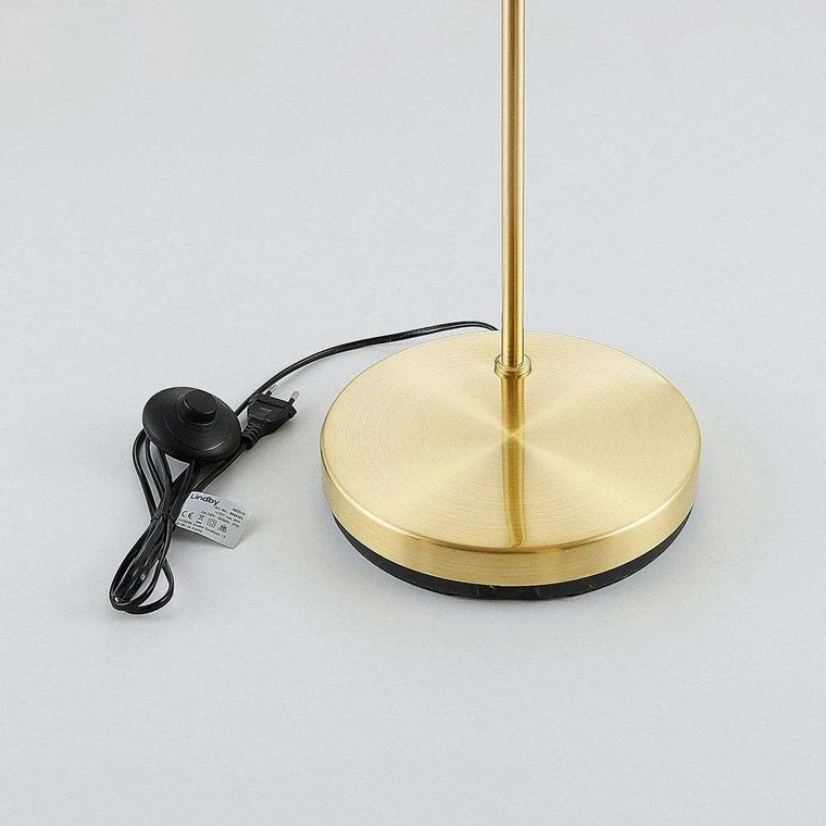Lindby Bogenstehlampe Moisia Stehleuchte Stehlampe Lampe Leuchte E27 Messing B-Ware