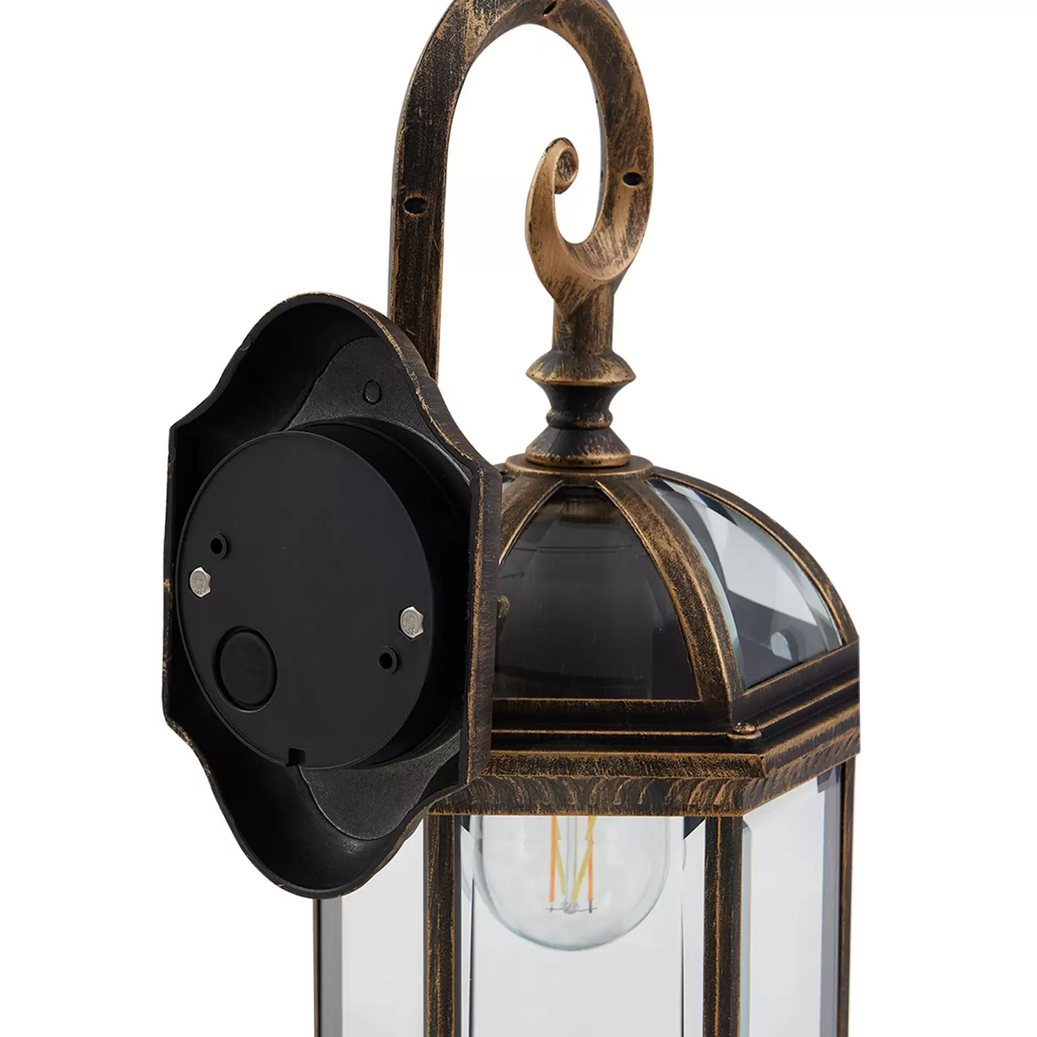 B-Ware Lindby Außenwandleuchte Adelisa Gold Antik Alu Höhe 39cm Wandlampe Lampe Leuchte