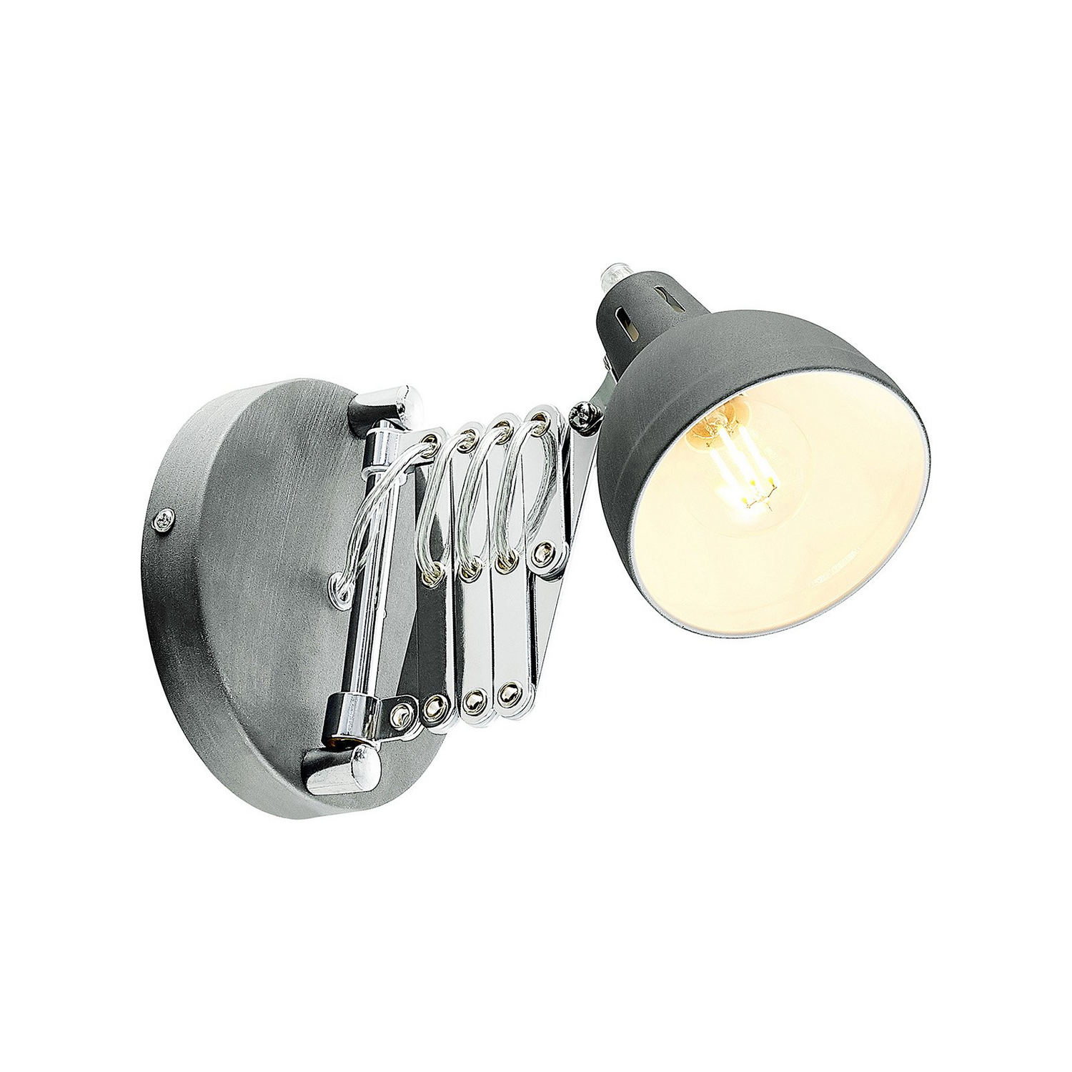 Applique murale Lindby Theon, lampe de lecture, bras articulé, fer 