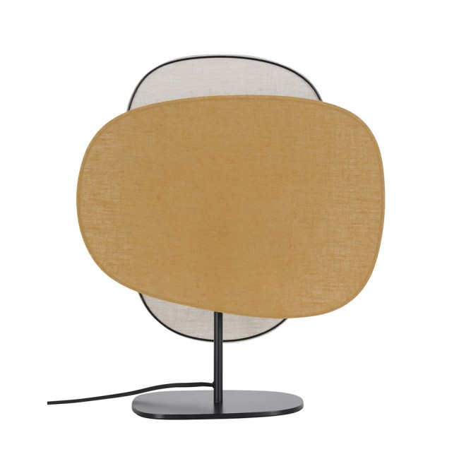 Market Set Tischlampe Screen 70's Tischleuchte Tischlicht Mehrfarbig Leinen 48cm B-Ware