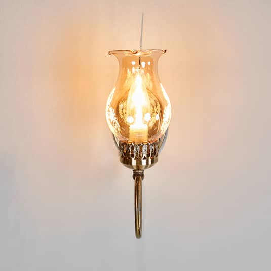Lindby Antik aussehende Wandlampe Heti Wandleuchte Wandlicht Leuchte Glasschirm