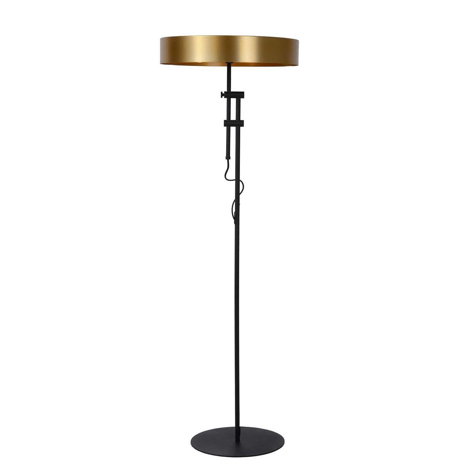 B-Ware Lucide Stehleuchte Giada Mit Flachem Schirm In Gold Stehlampe Lampe Leuchte Spot