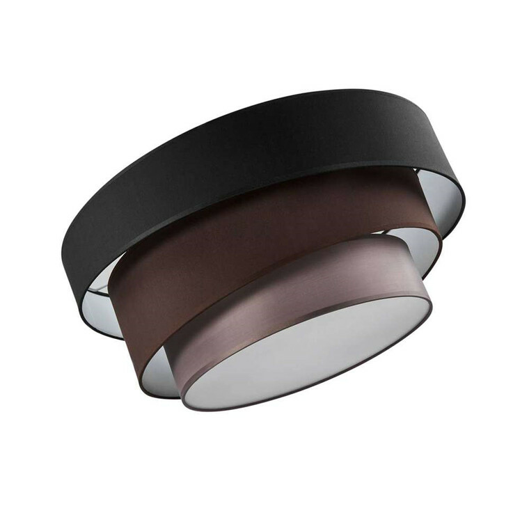 Lindby Deckenlampe Melia Hängelampe Lampe Leuchte 3-flammig E27 schwarz braun