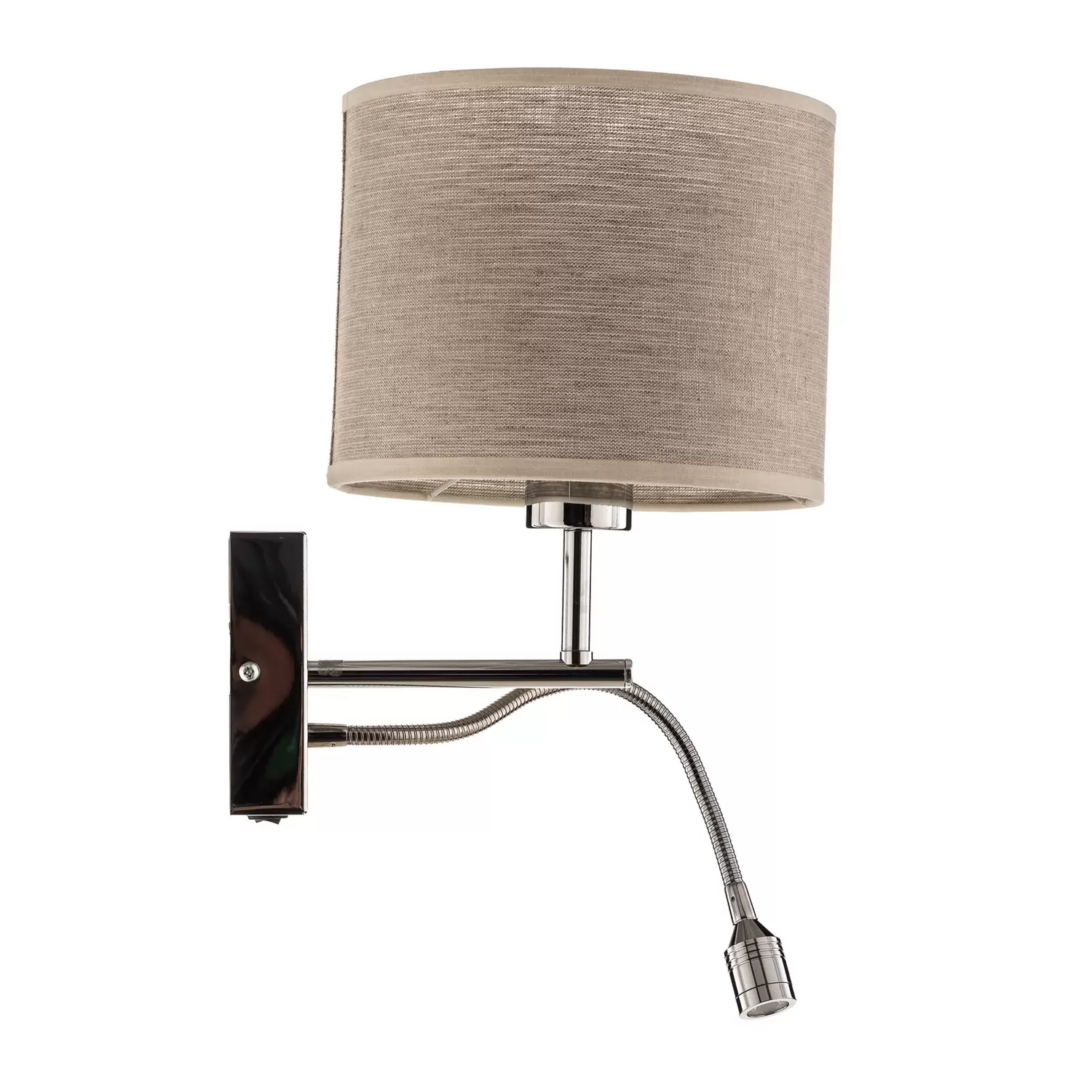 Wandleuchte Boho Mit Lesearm Chrom/Beige Leselampe Wandlampe Lampe Leuchte Licht B-Ware - 5904496518993