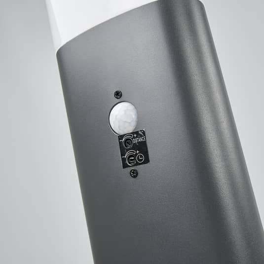 B-Ware Lindby Wegeleuchte Pollerleuchte Led Sensor Außenleuchte Marius Dunkelgrau
