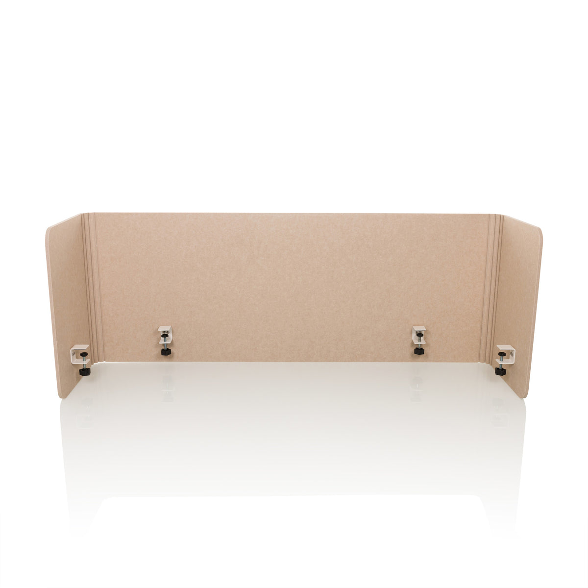 hjh OFFICE Tischtrennwand Akustikpanel FLEXMIUT Sichtschutz PET beige Trennwand - 4064323037491