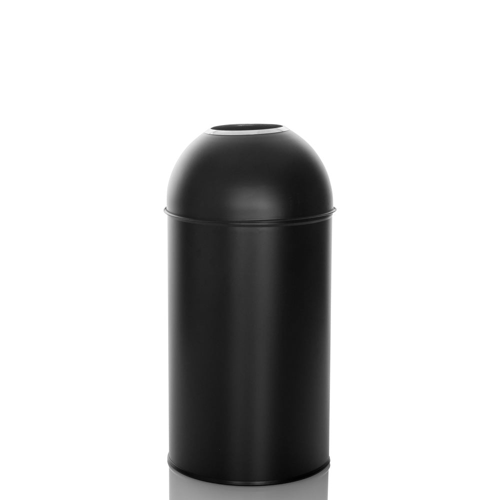 hjh OFFICE Abfallsammler Mülleimer CLEAN OR 50L schwarz matt Inneneimer Metall - 4064323035824