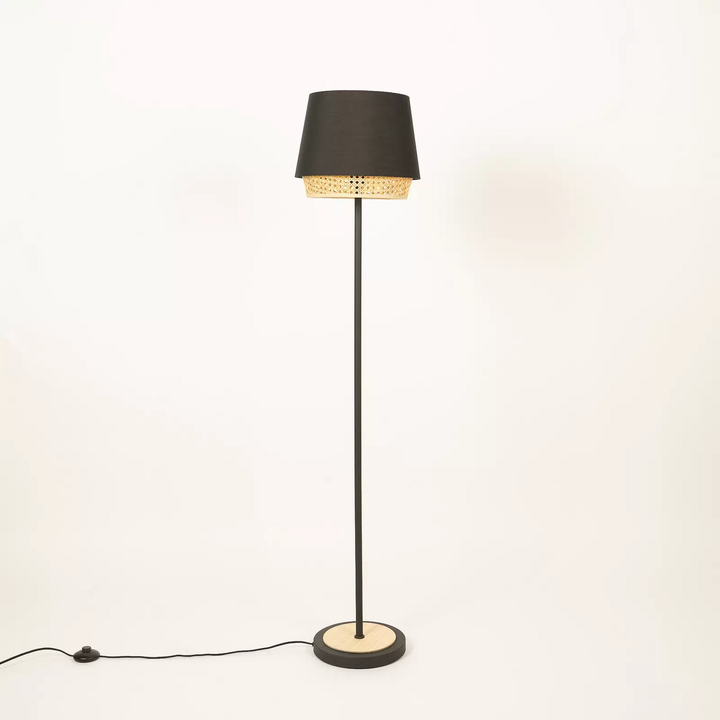 Lindby Ananya Stehleuchte Stehlampe Standleuchte Leuchte Lampe Eisen und Holz