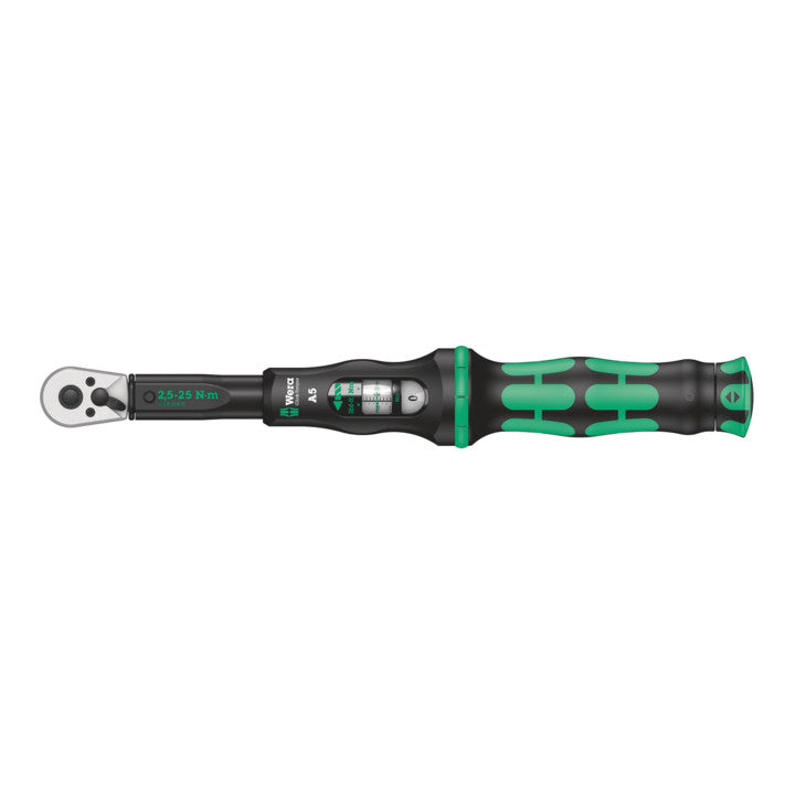 Wera Drehmomentschlüssel Click-Torque A 5 1/4" 2.5-25Nm mit Umschaltknarre 290mm - 4013288193179