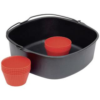 B-Ware Philips Xl Back Kit Backrahmen Muffinform Form Backform + Muffin Cups Schwarzrot