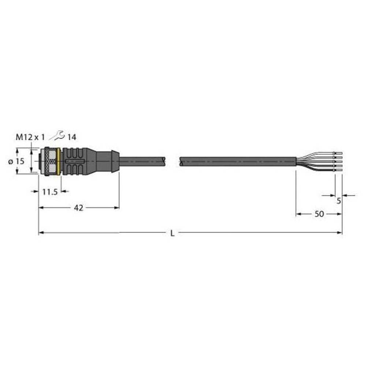 Turck 6629008 Sensor-/Aktor-Anschlussleitung Stecker Industriesteckverbinder