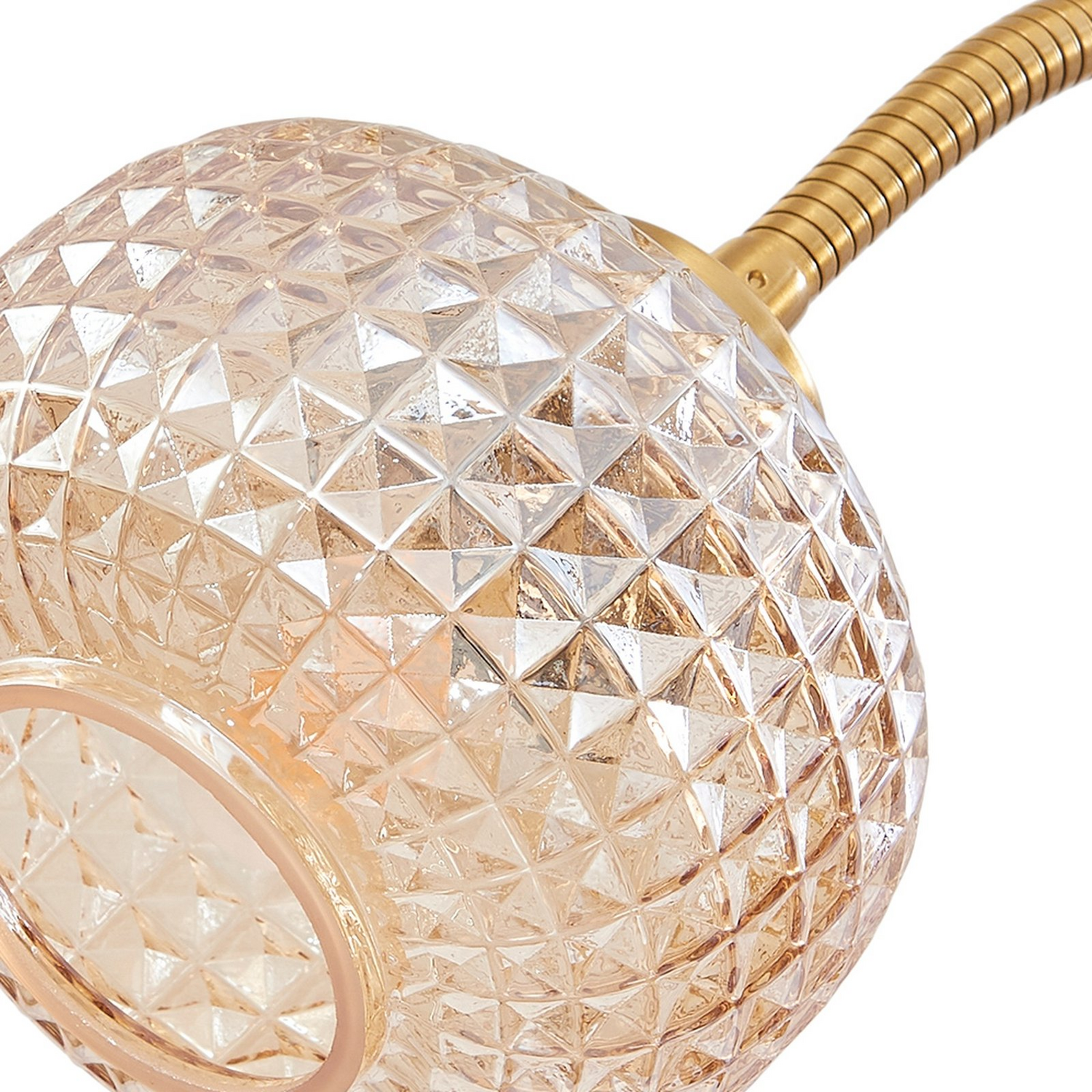 B-Ware Lindby Stehleuchte Aliette Stehlampe Standleuchte E27 Gold/Amber Glas Leselicht