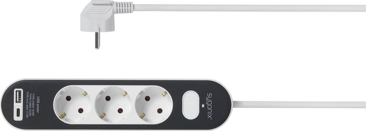 Sygonix SY-4755366 Steckdosenleiste mit Schalter Weiß, Grau 38 STÜCK