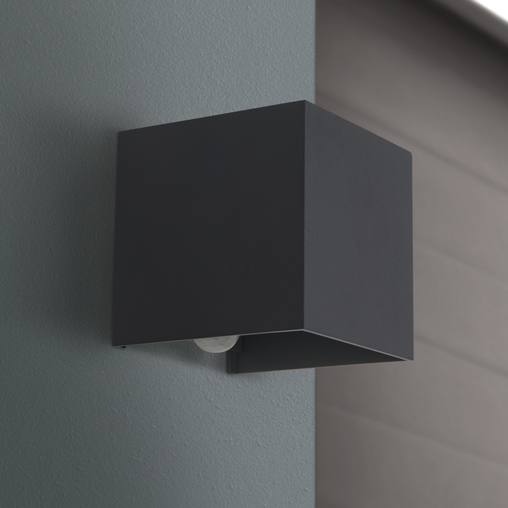 Orion LED-Außenwandleuchte Cube-S Wandleuchte Lampe LED anthrazit Metall Sen48