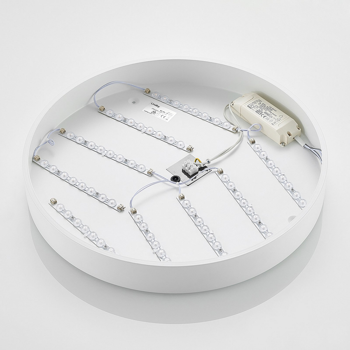 Lindby Simera LED-Deckenlampe Deckenlampe Deckenlicht Lampe Leuchte 50cm weiß